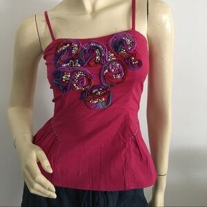 🔴Lulumari Peplum embellished tank top